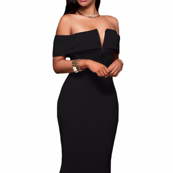 Black Midi Dress - Picture 3 of 7