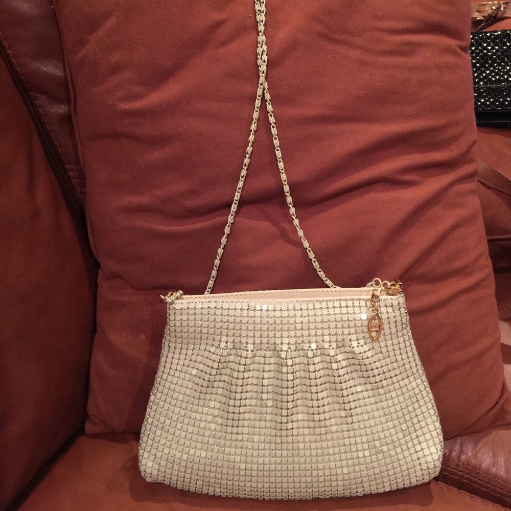 Ivory metal evening bag