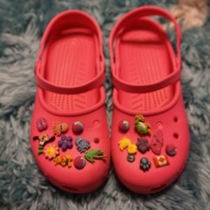 Pink Crocs Flats