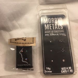 Morbid metals nose studs