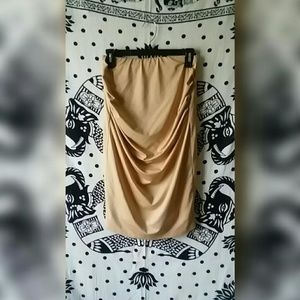 Tan body-con skirt