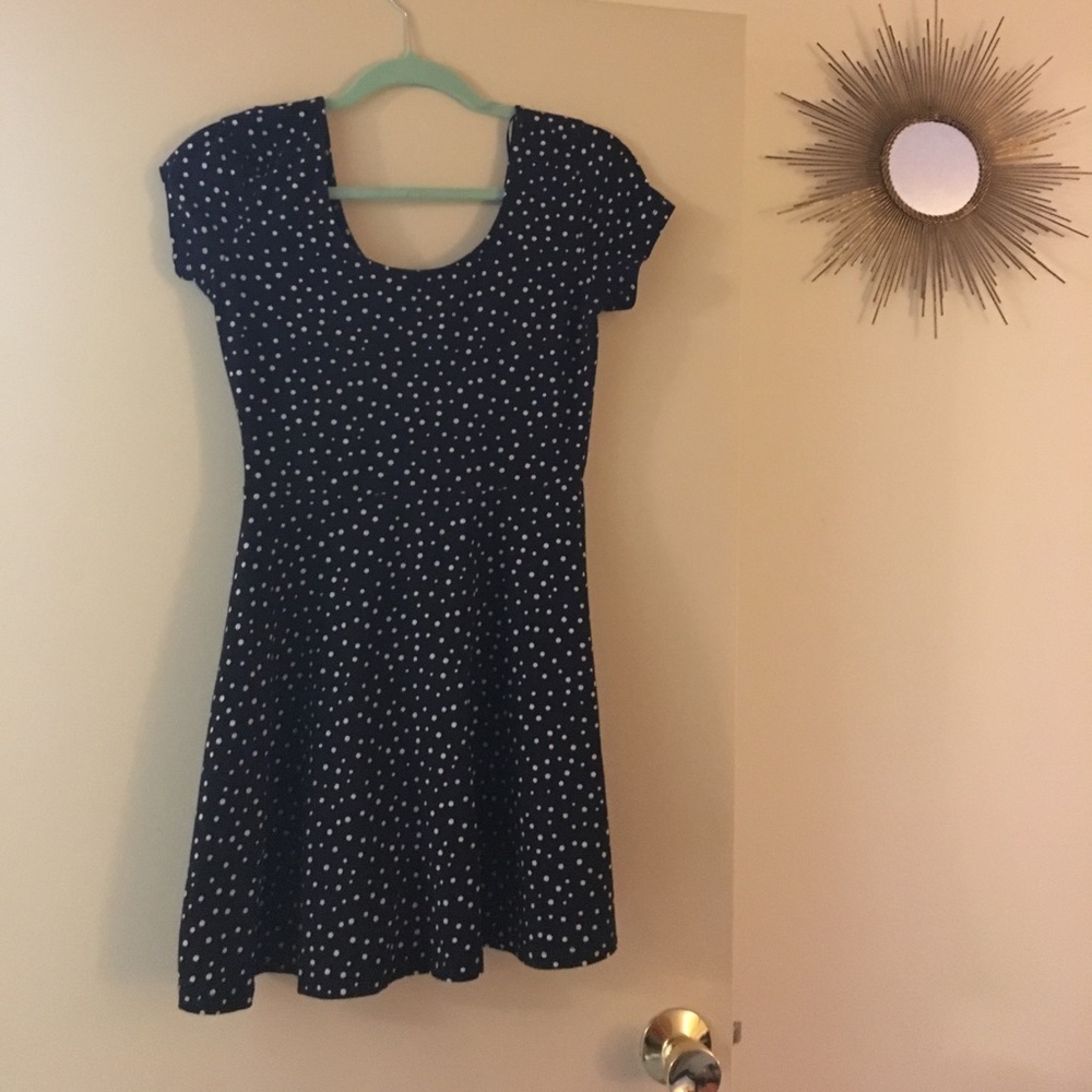Polka Dot Fit & Flare Dress