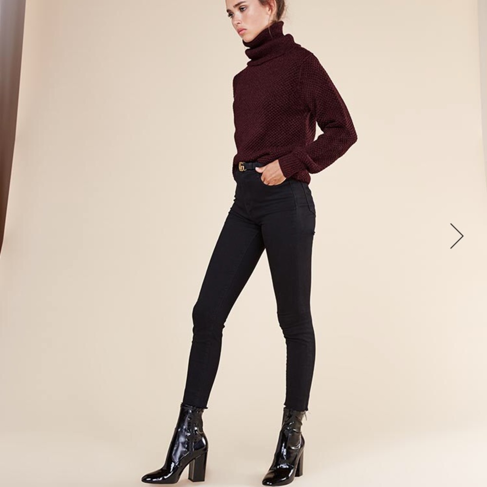 NWT burgundy alpaca sweater