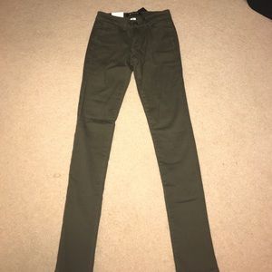 Super skinny hunter green jeans
