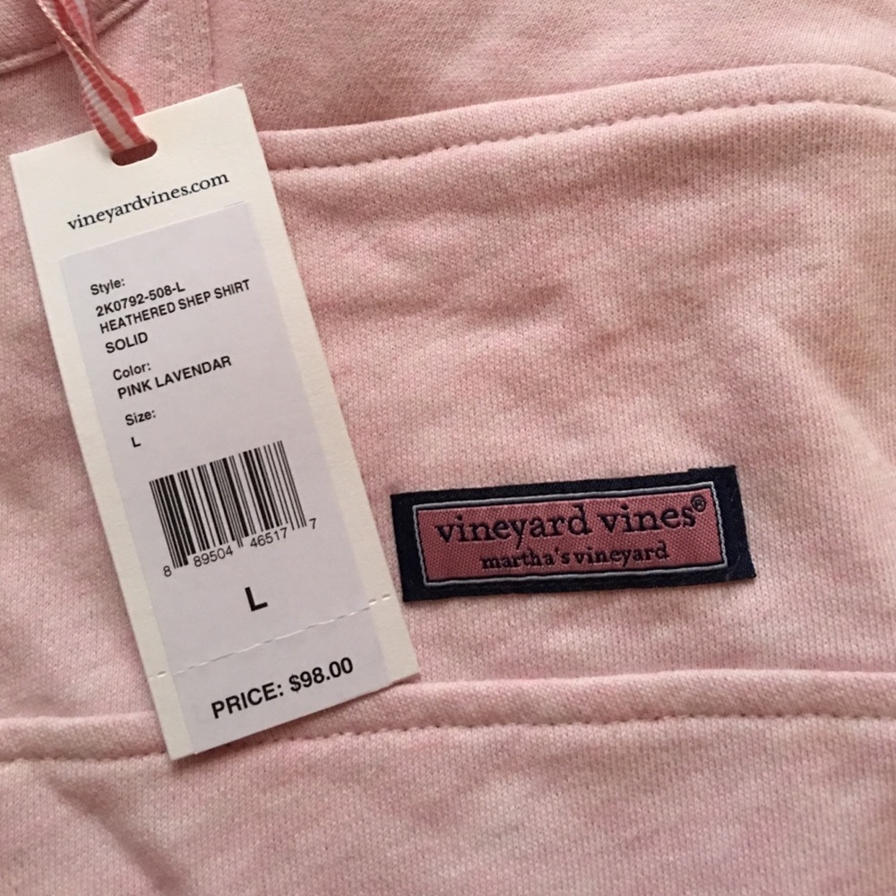 Vineyard Vines 'Shep' Zip Up Sweater Pink Large