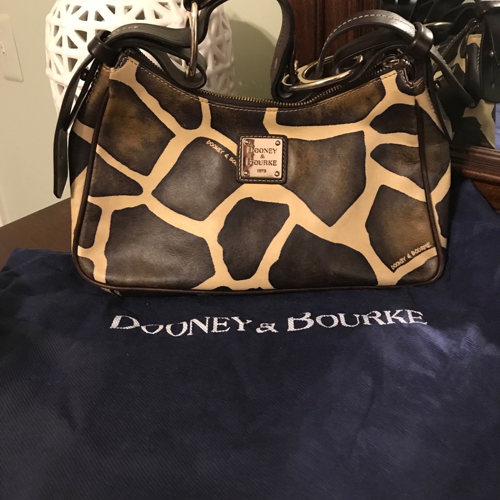 Dooney & Burke giraffe print leather purse
