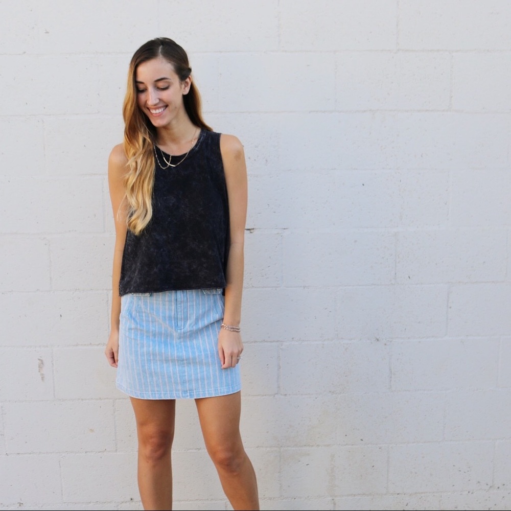 striped denim skirt - Picture 5 of 5