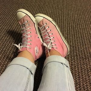 Pink Converse high tops