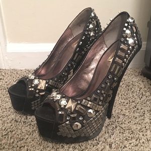 Boutique studded heels