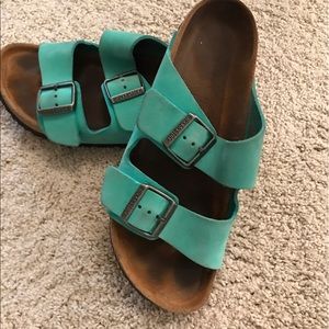 Turquoise Birkenstocks! - 39 - $65