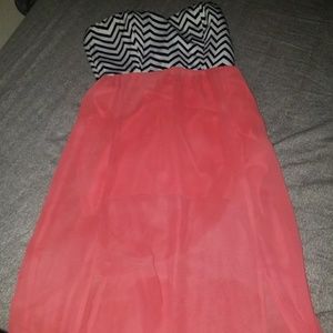 Long strapless dress