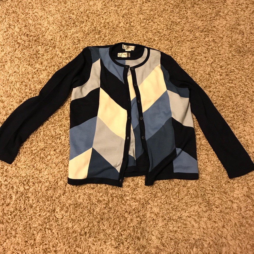 Dress Barn Petites 2 Piece Sweater Over Tank Top
