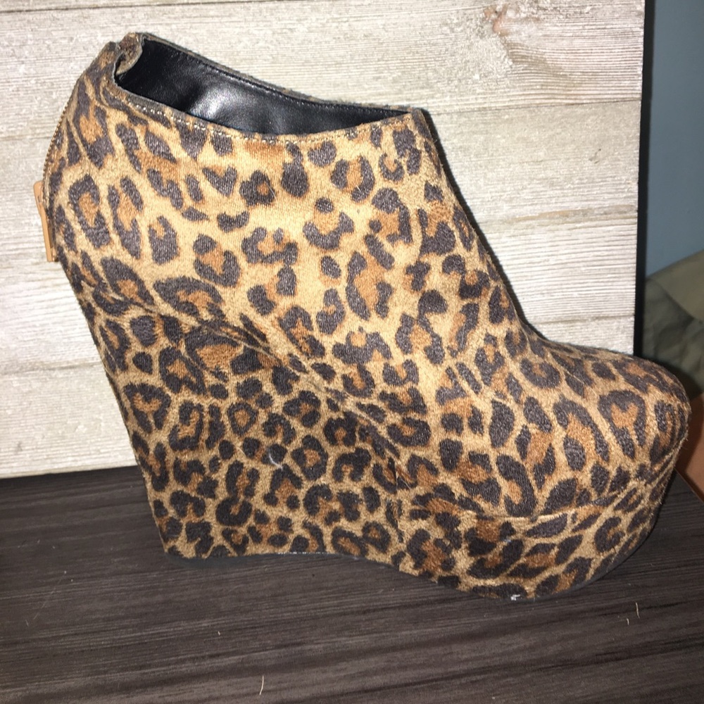 Cheetah print wedges