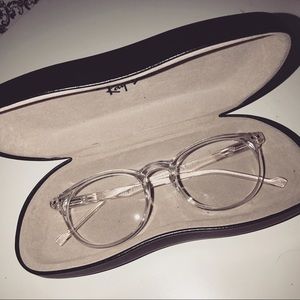 Clear frame glasses