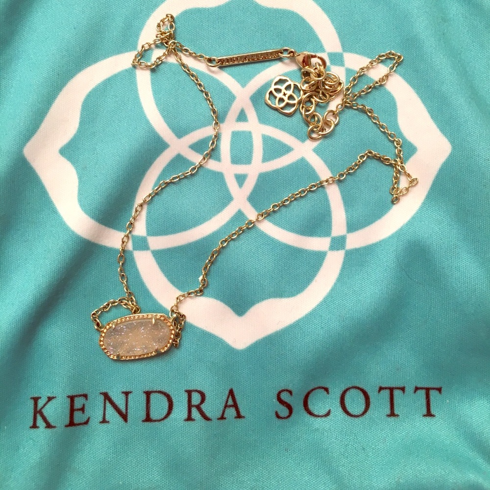 Kendra Scott Elisa gold with white druzy