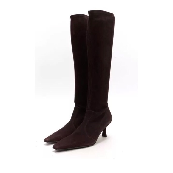 stuart weitzman brown suede boots