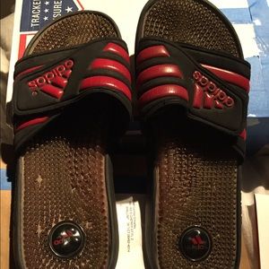 Red Adidas Slides Size 11
