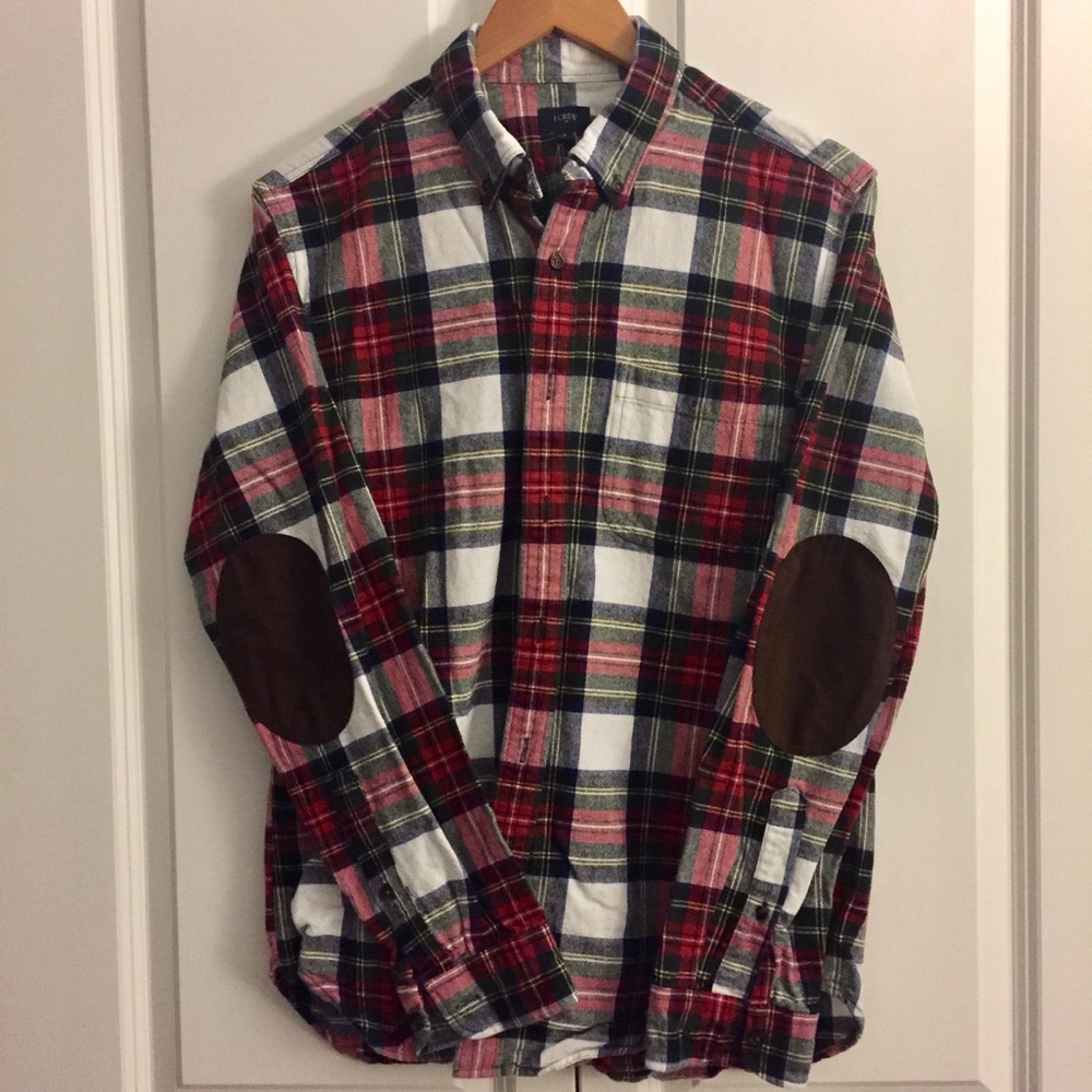 J Crew Elbow Patch Flannel