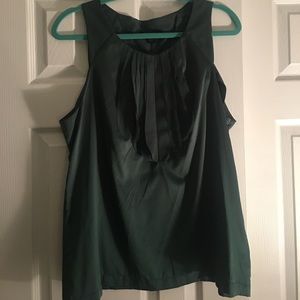 Hunter green Satin blouse