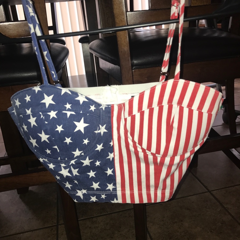 american flag crop top