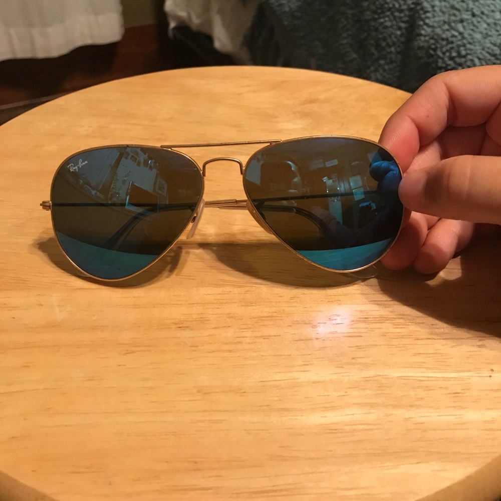Womens Ray Ban 3025 Aviator Large Metal Sunglasses