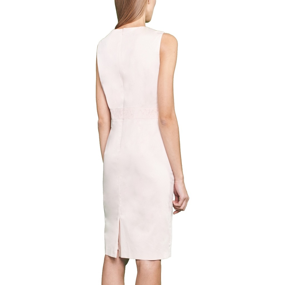 PINK LACE KNEE LENGTH DRESS - Picture 3 of 8