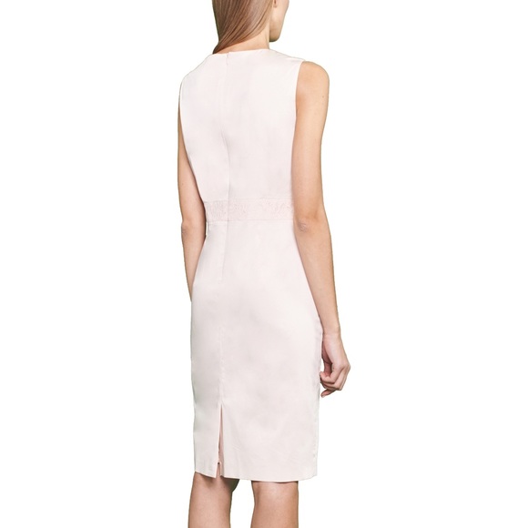 PINK LACE KNEE LENGTH DRESS - Picture 3 of 8