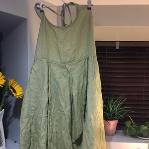 Cynthia Ashby Light Green Apron Dress