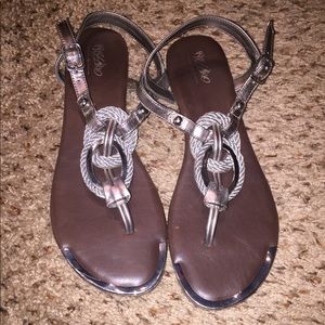 Silver sandals