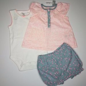 Carter's 3-Piece Bubble Short Set Pink