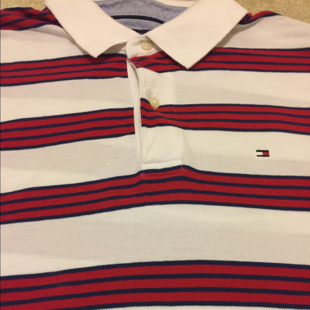 TOMMY HILFIGER Striped Short Sleeve POLO