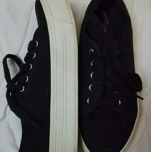 Platform color block sneakers