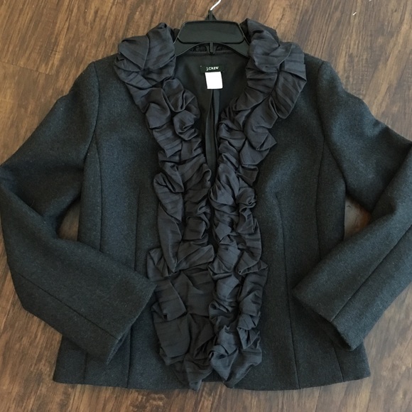 J.Crew Ruffle & Silk Blazer - Picture 3 of 8