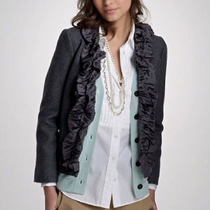 J.Crew Ruffle & Silk Blazer