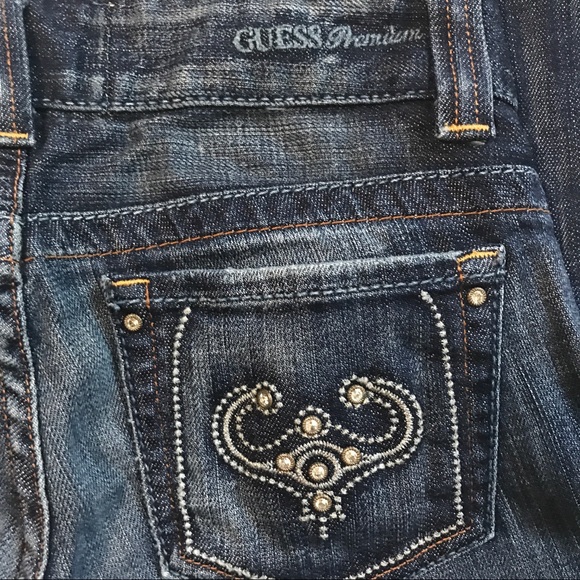Guess Modele Medium Wash Jeans Size 24 - Picture 4 of 8