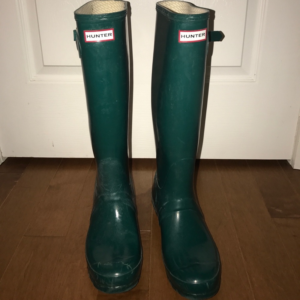 Hunter teal boots