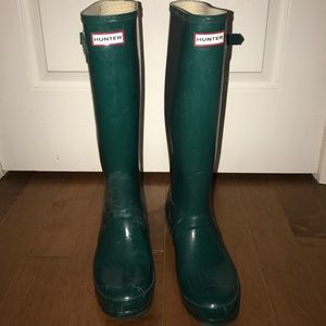 Hunter teal boots