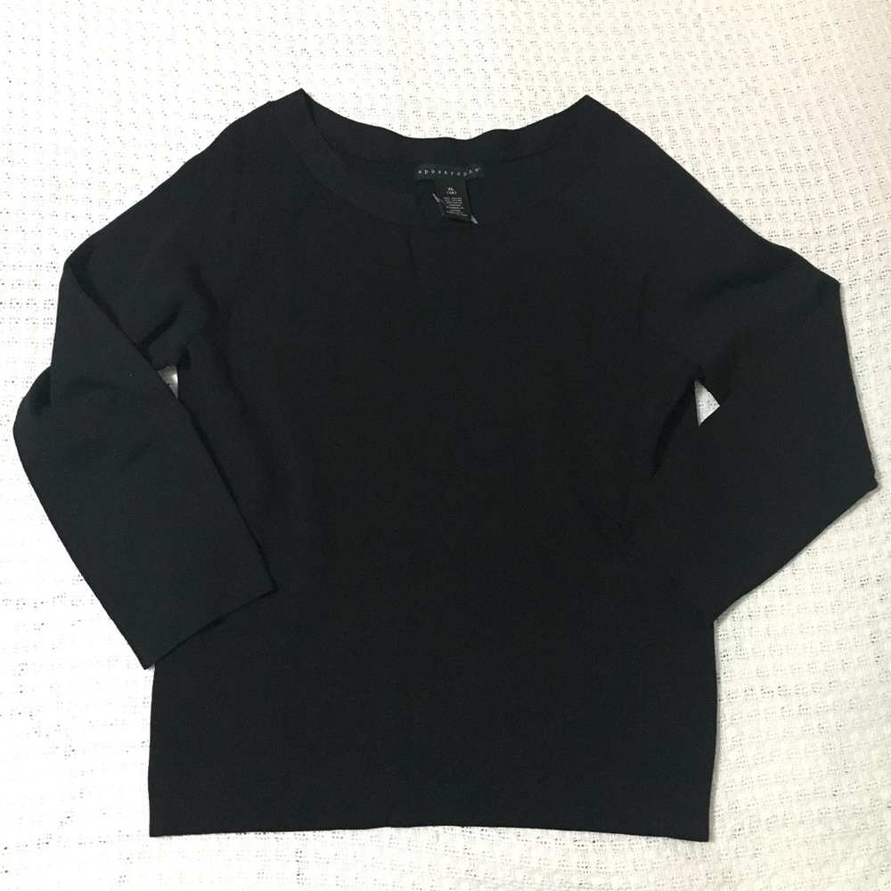 Black stretchy sweater.