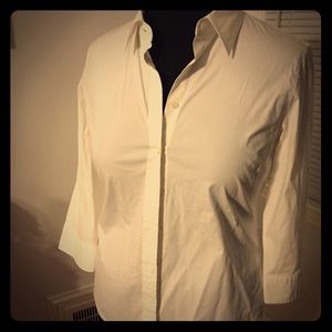 J.Crew XL White fitted button down shirt