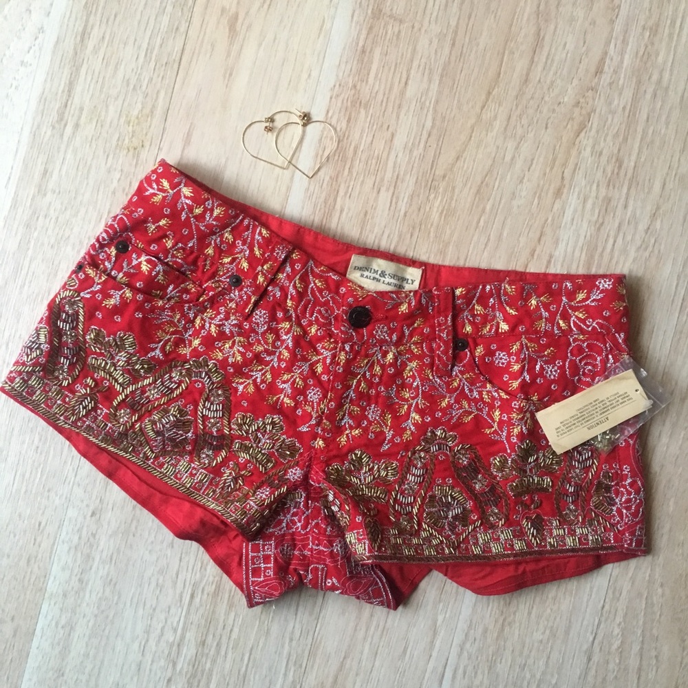 Ralph Lauren Embroided / Beaded Shorts