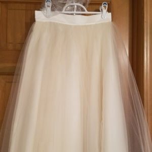 Tea length ivory skirt