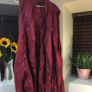 Cynthia Ashby Deep Red Duster Vest