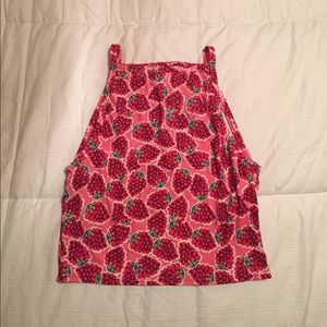 Kortni Jean raspberry swim top