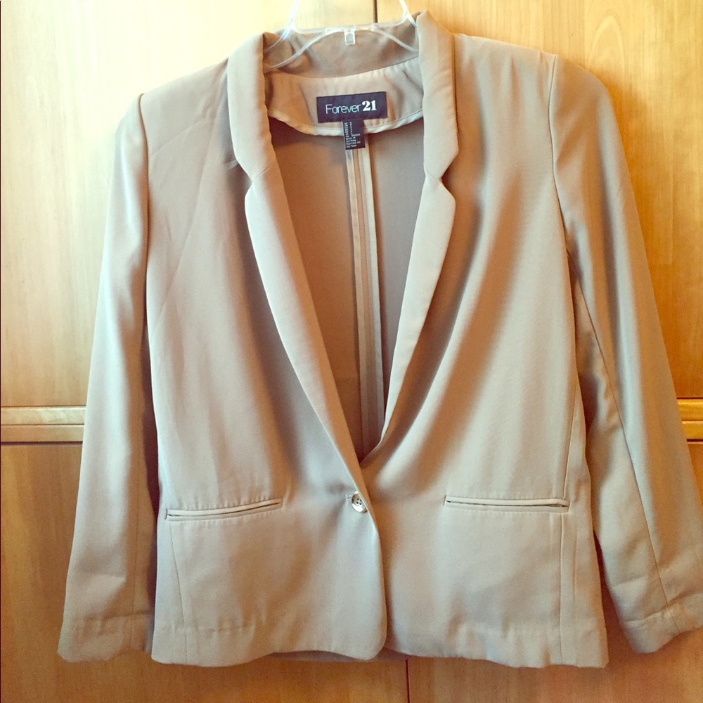 F21 tan blazer