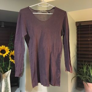 Cynthia Ashby Sheer Purple Top