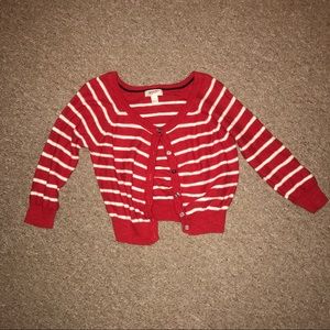 💖BOGO💖  Arizona red and white stripe cardigan