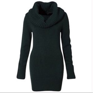 💛H&M Cowl Neck Sweater Dress Hunter Green