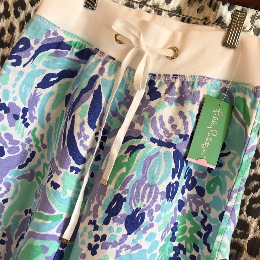 Lilly Pulitzer linen beach pant xs new with tags
