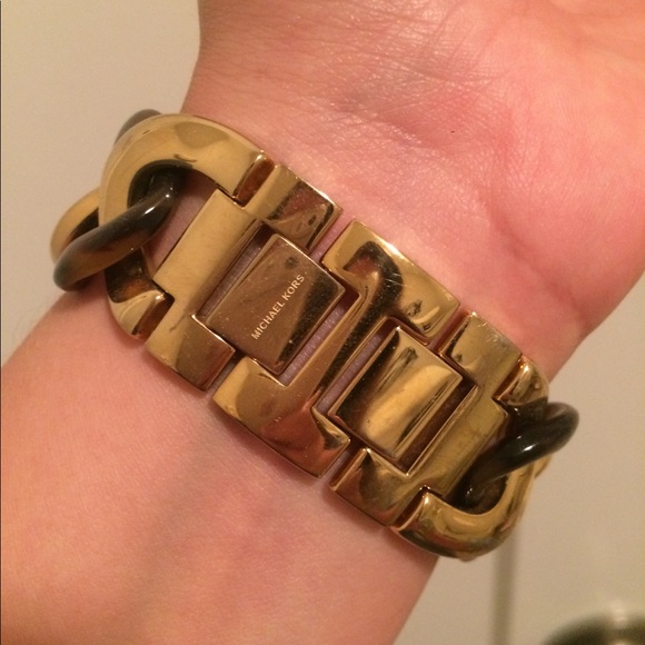 Michael Korea Gold and Tortoise Chain link watch main image 5