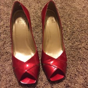 Stuart Weitzman Red Patent Leather heels